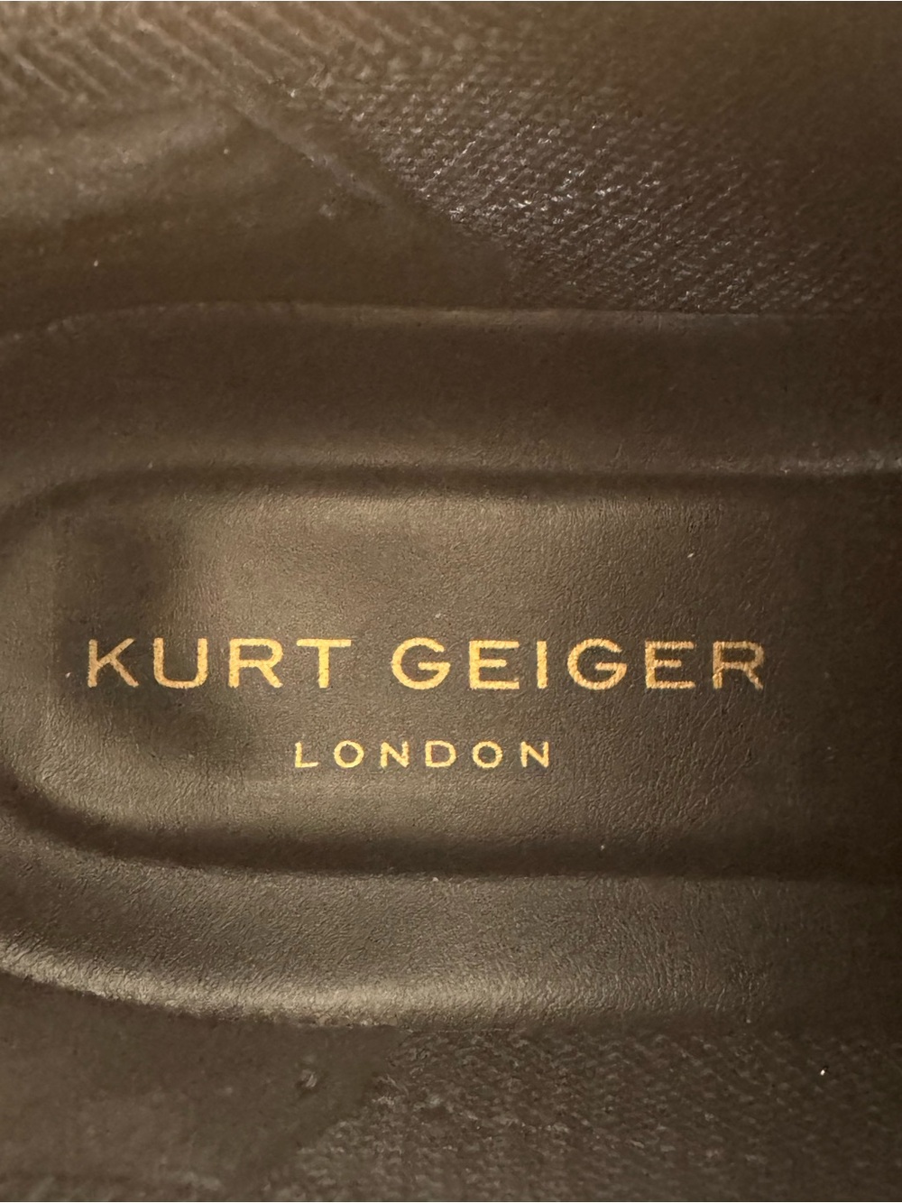 Kurt Geiger Black Leather Insole with Gold Logo